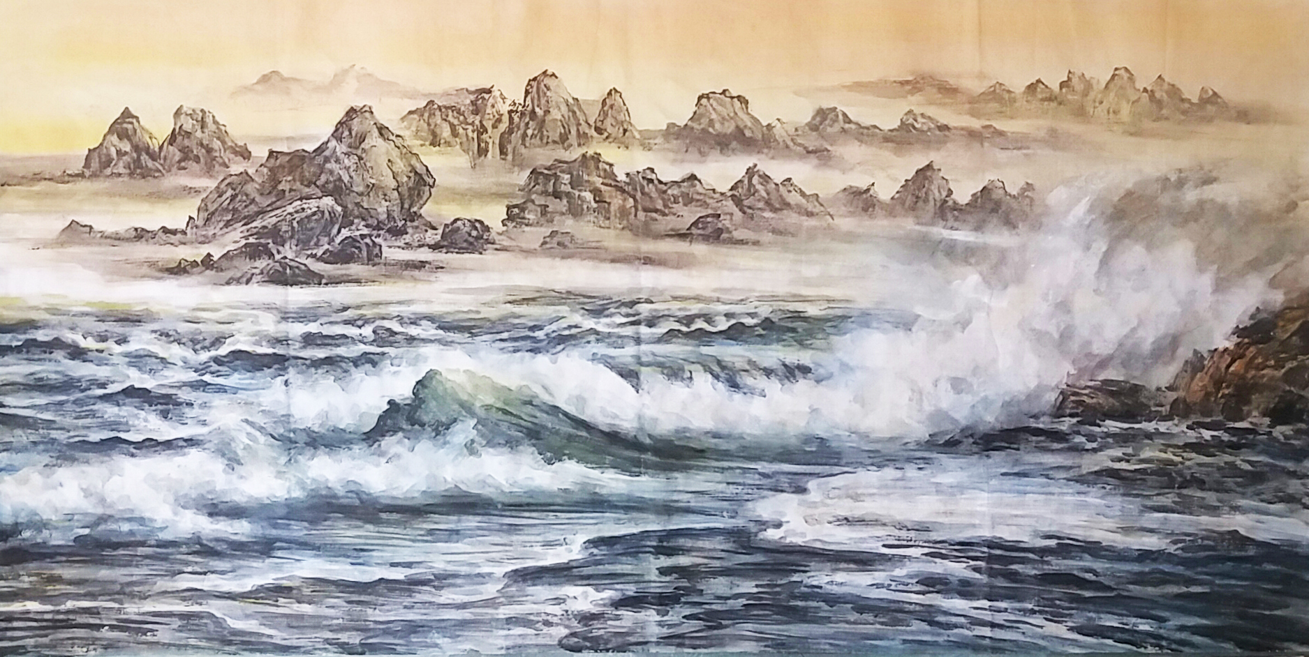 苏继海先生中国画年度巨制《大海系列》作品欣赏