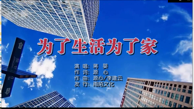 蒋婴- 为了生活为了家mtv