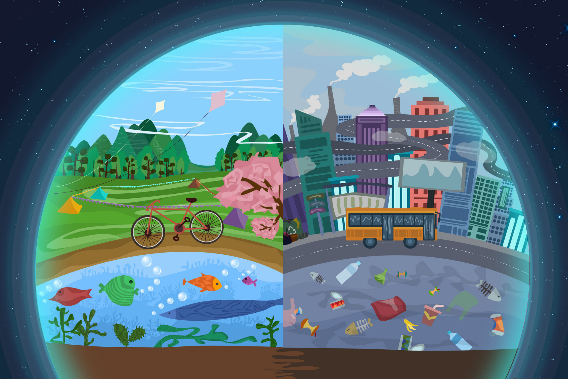 绿色出行保护环境保护环境,守护家园人与自然和谐共生世界地球日