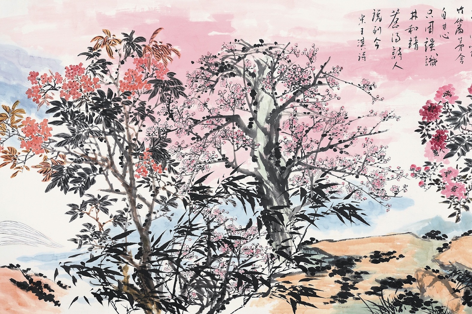 姹紫嫣红——牛斌大写意花鸟画长卷赏析