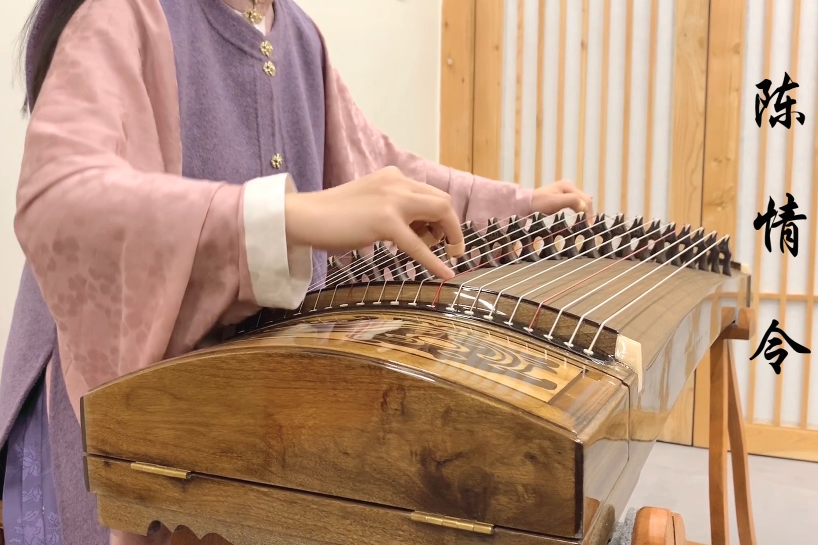 古筝演奏曲尽陈情纯筝版横笛闲吹落星斗