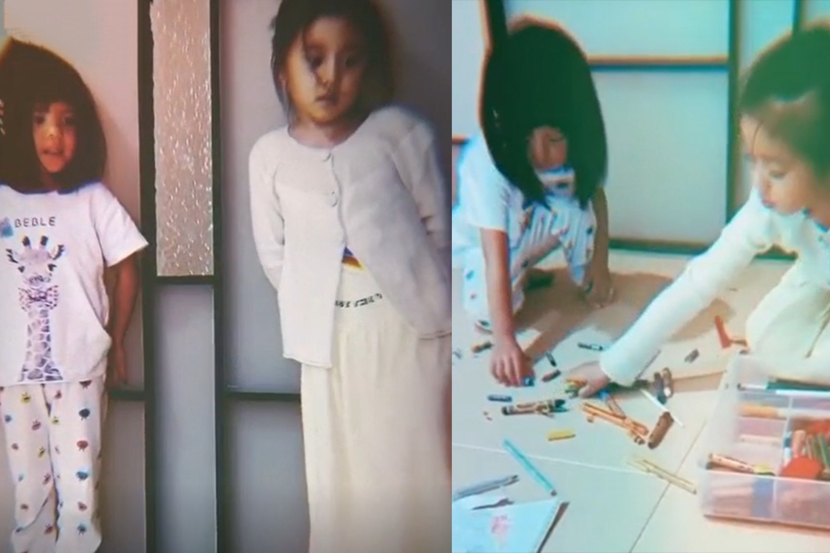 家有熊孩子！咘咘波妞姐妹搞破坏被罚站，挨训后乖巧收拾眼神躲避