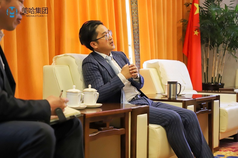 上海市龙岩商会招商部部长兼副秘书长余志前一行走访美哈医药集团总部
