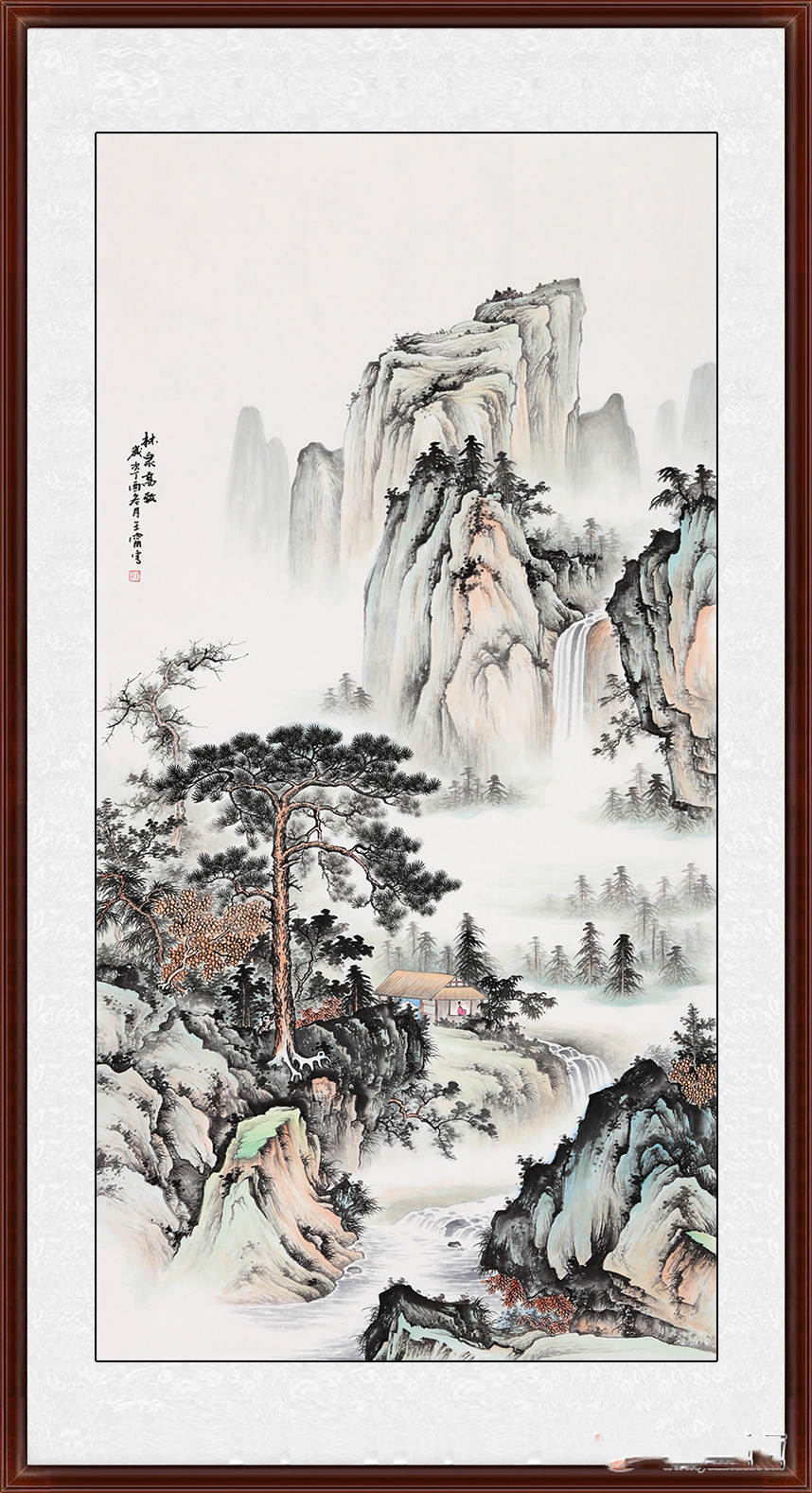 画家王宁仿古国画山水《林泉高致》欣赏
