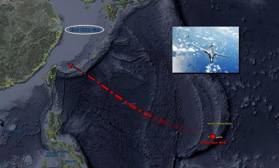 繼5月1日,4日以來,美軍b-1b轟炸機編隊再次接近臺灣外圍空域,並飛入