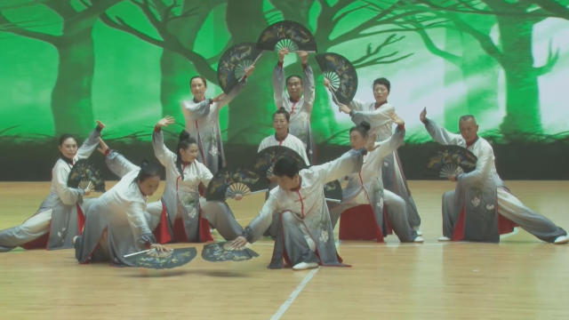 传统健身武术太极扇之风韵铁扇,气势恢宏,彰显传统武术魅力!