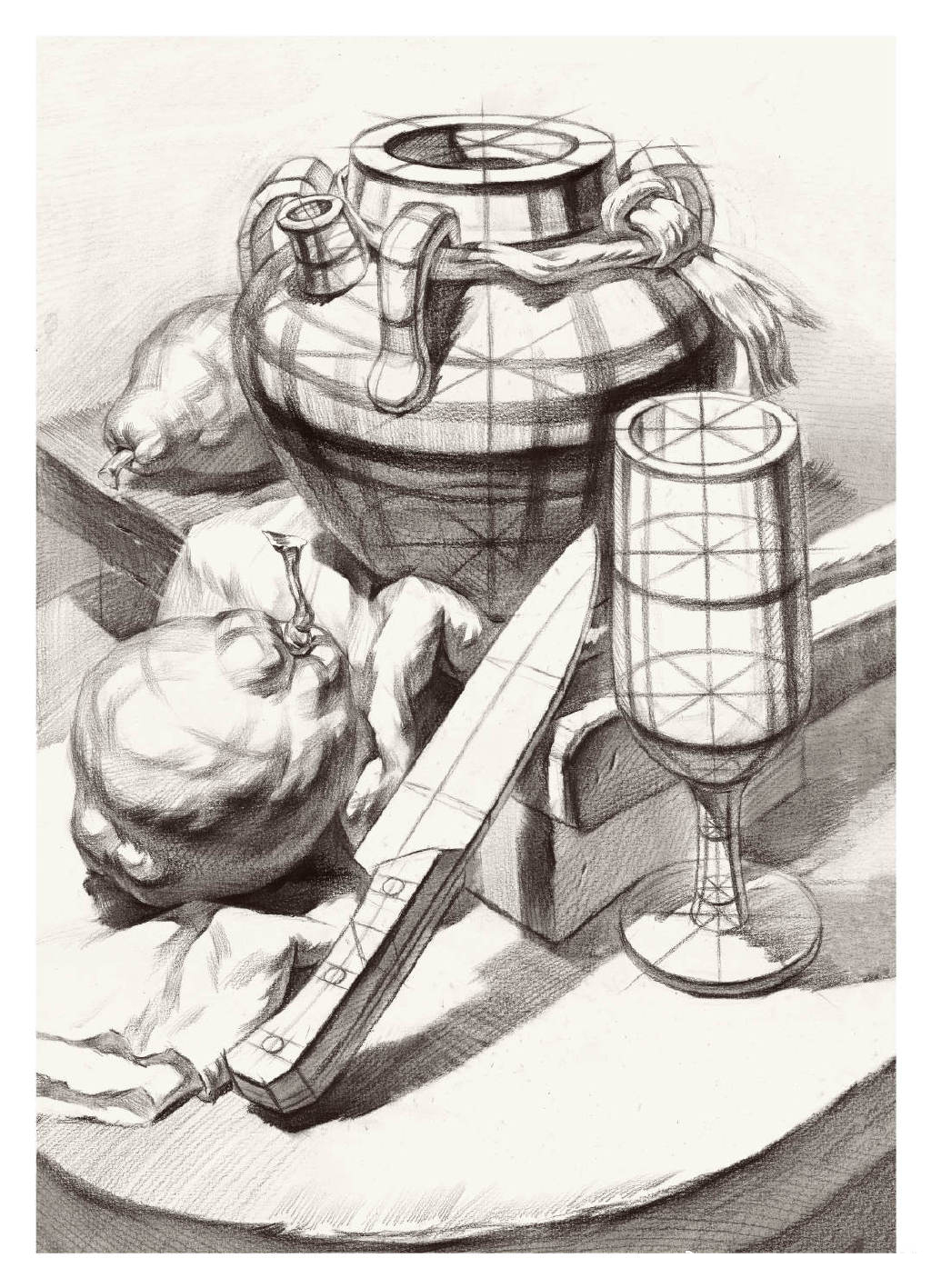 素描静物怎么完整构图记住这5种构图形式离高分卷更进一步