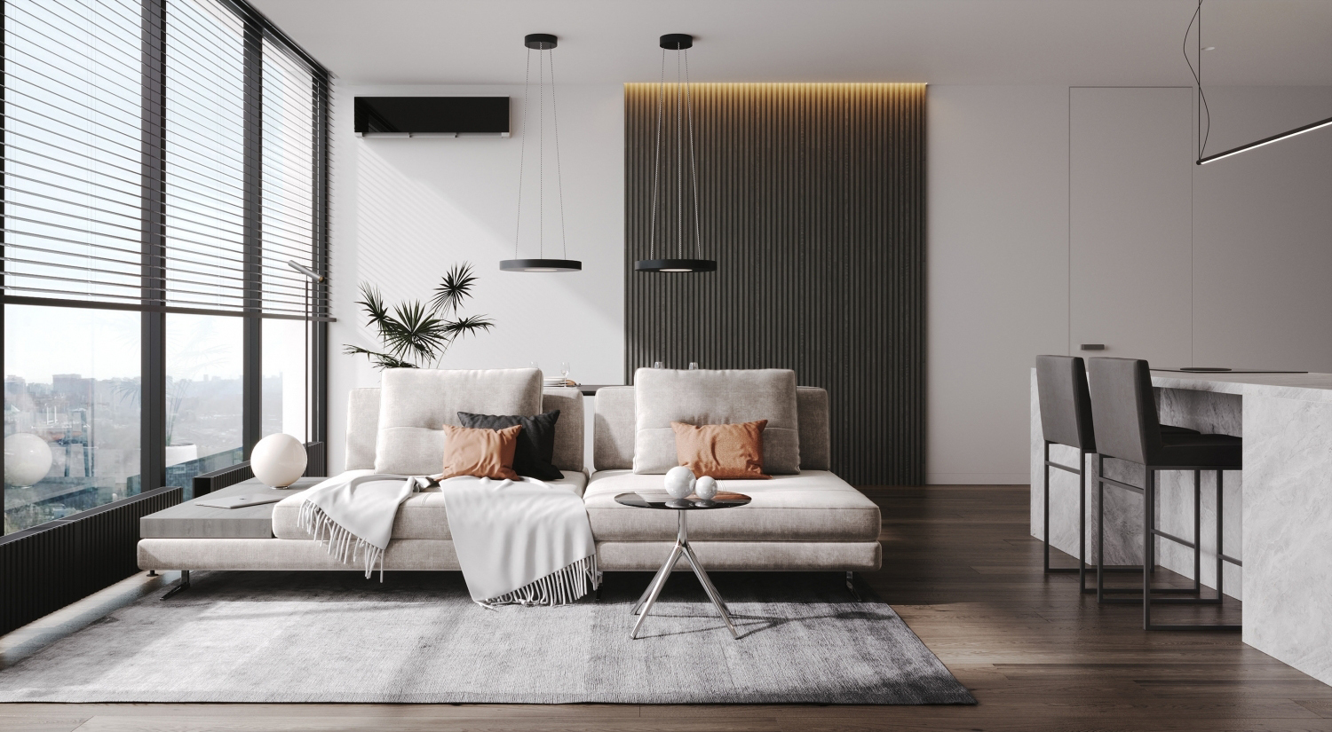 110平现代极简风格软装设计