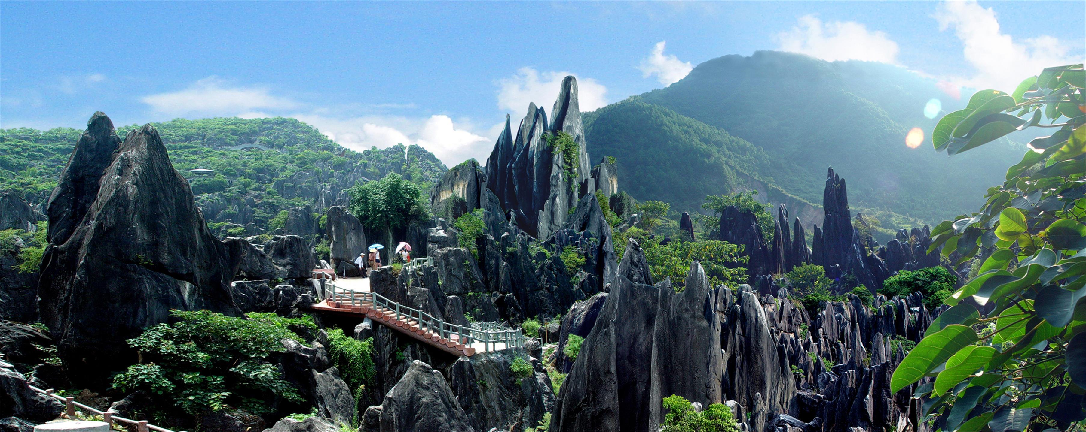 探奇石头纪,观大地盆景园,中国汉白玉地质奇观——贺州玉石林