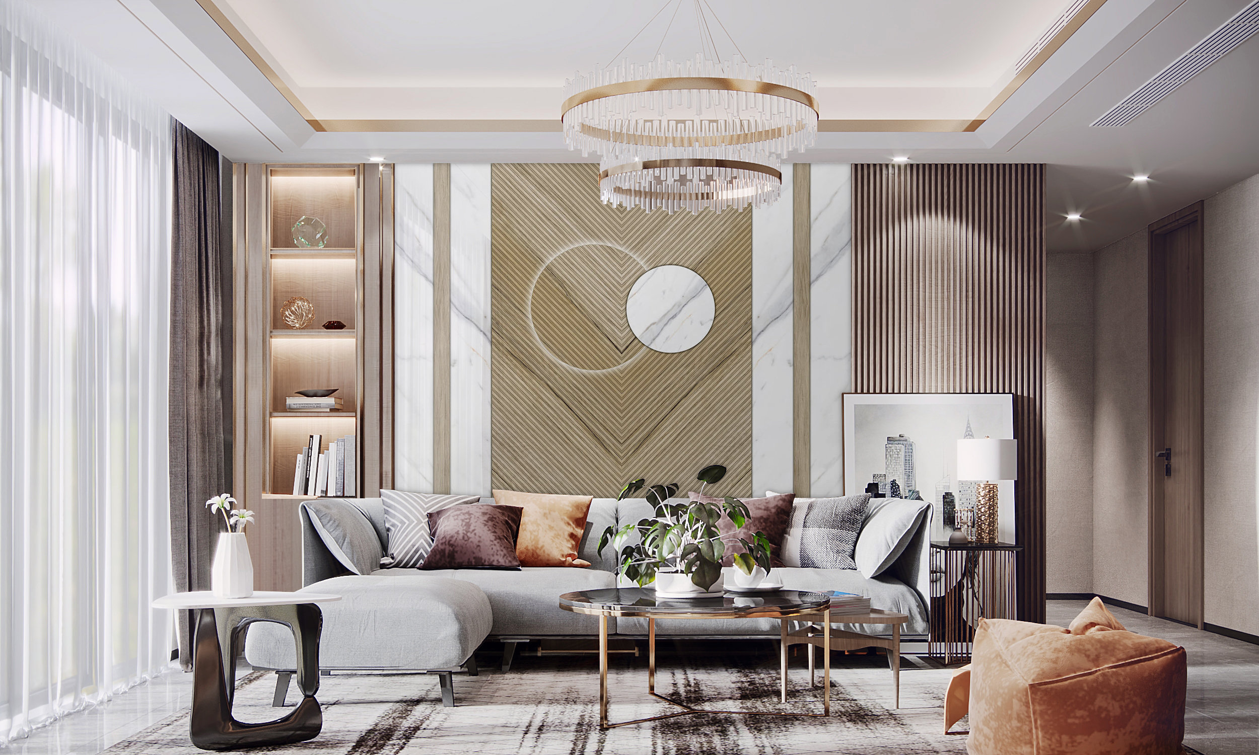 这样设计,即便是简单的点缀,温馨也能从墙里透出来【星豪素材】