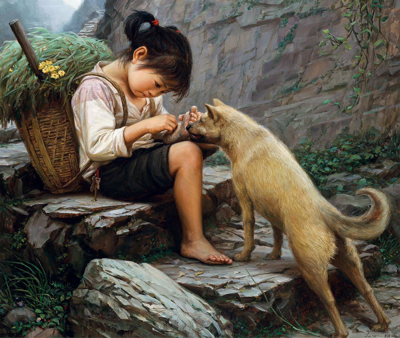 油画里的乡愁, 美丽的童年__凤凰网