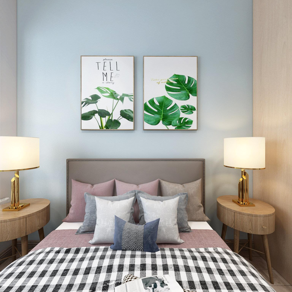 北欧非常小清新浅蓝色背景墙