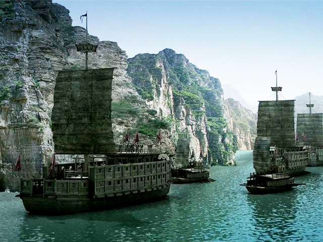 关羽将这批战俘通过船运送回江陵, 一共需要约16天半的时间.