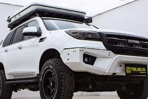 改装后的哈弗h9这车顶帐篷太可了