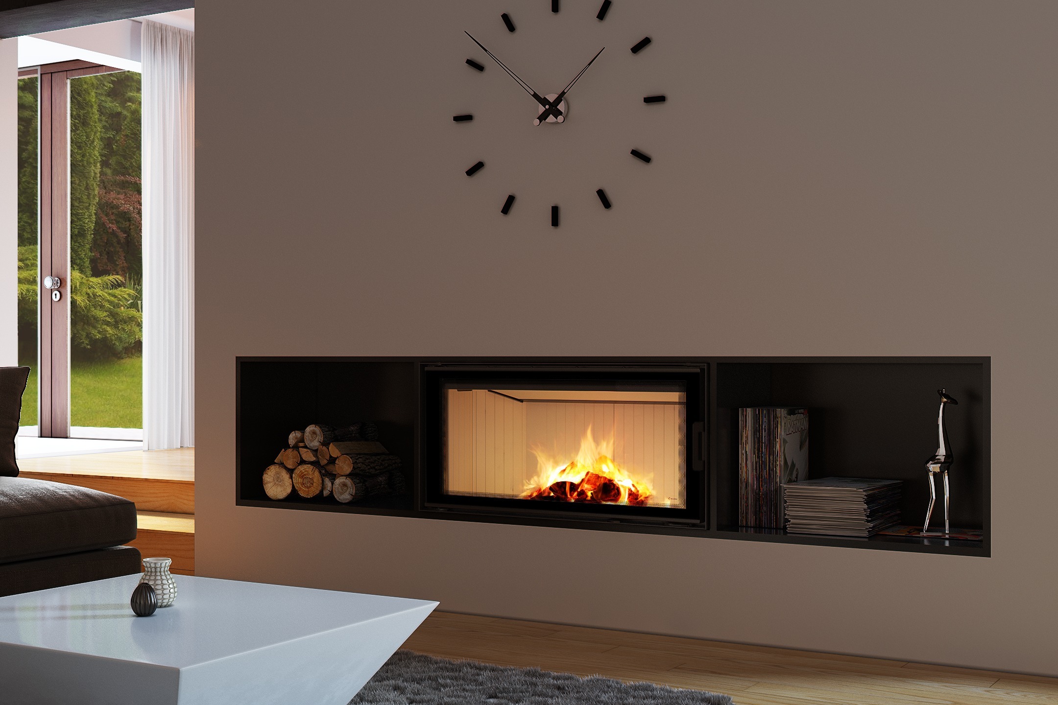 美式独栋别墅客厅壁炉装修效果图片_别墅设计图