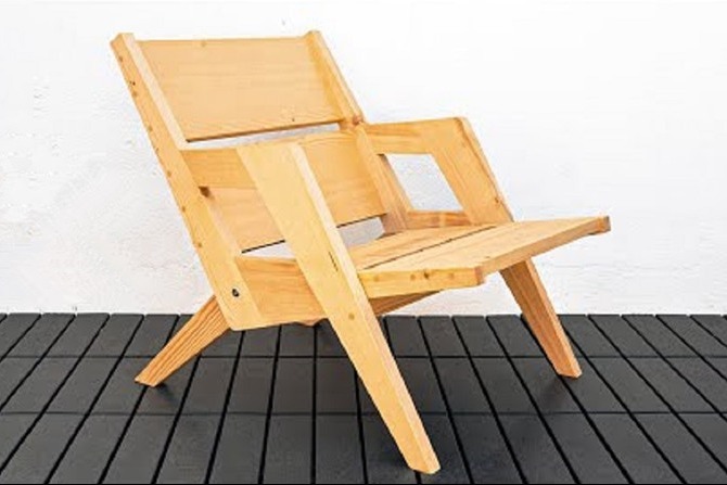 自制实木折叠椅过程,外观简约时尚,动手能力真厉害