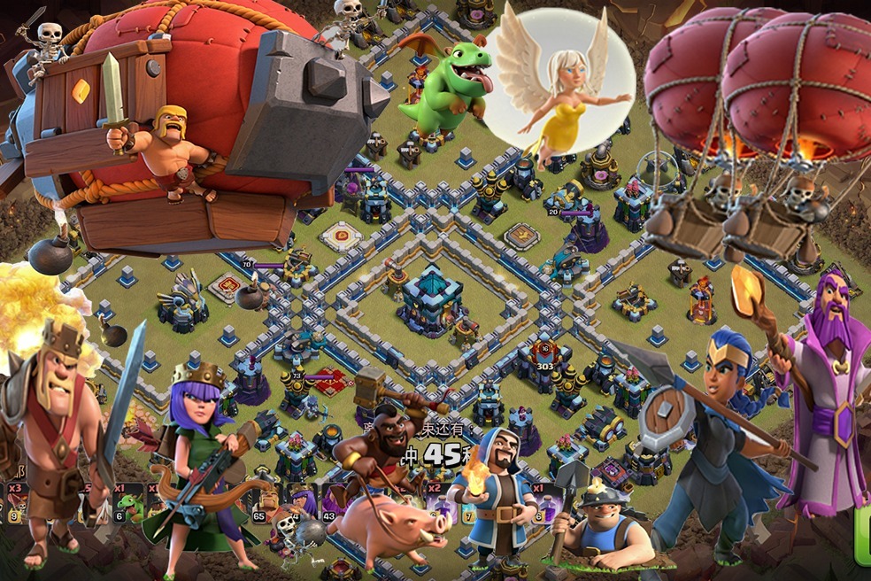 部落冲突clashofclans部落联赛13本天使野人矿工
