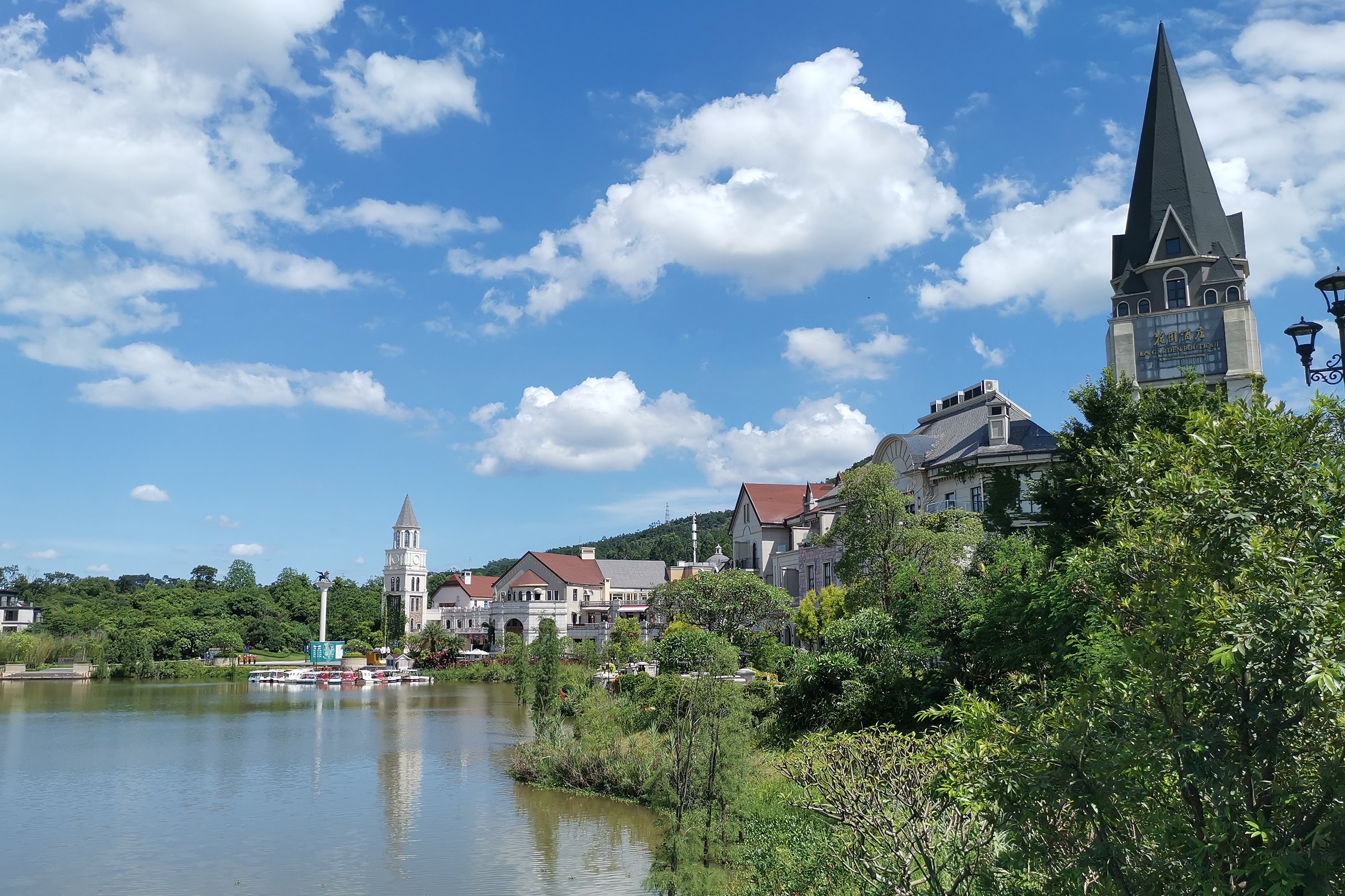 佛山安纳希小镇鹭岛湖 一行白鹭上青天 诱人流连忘返4