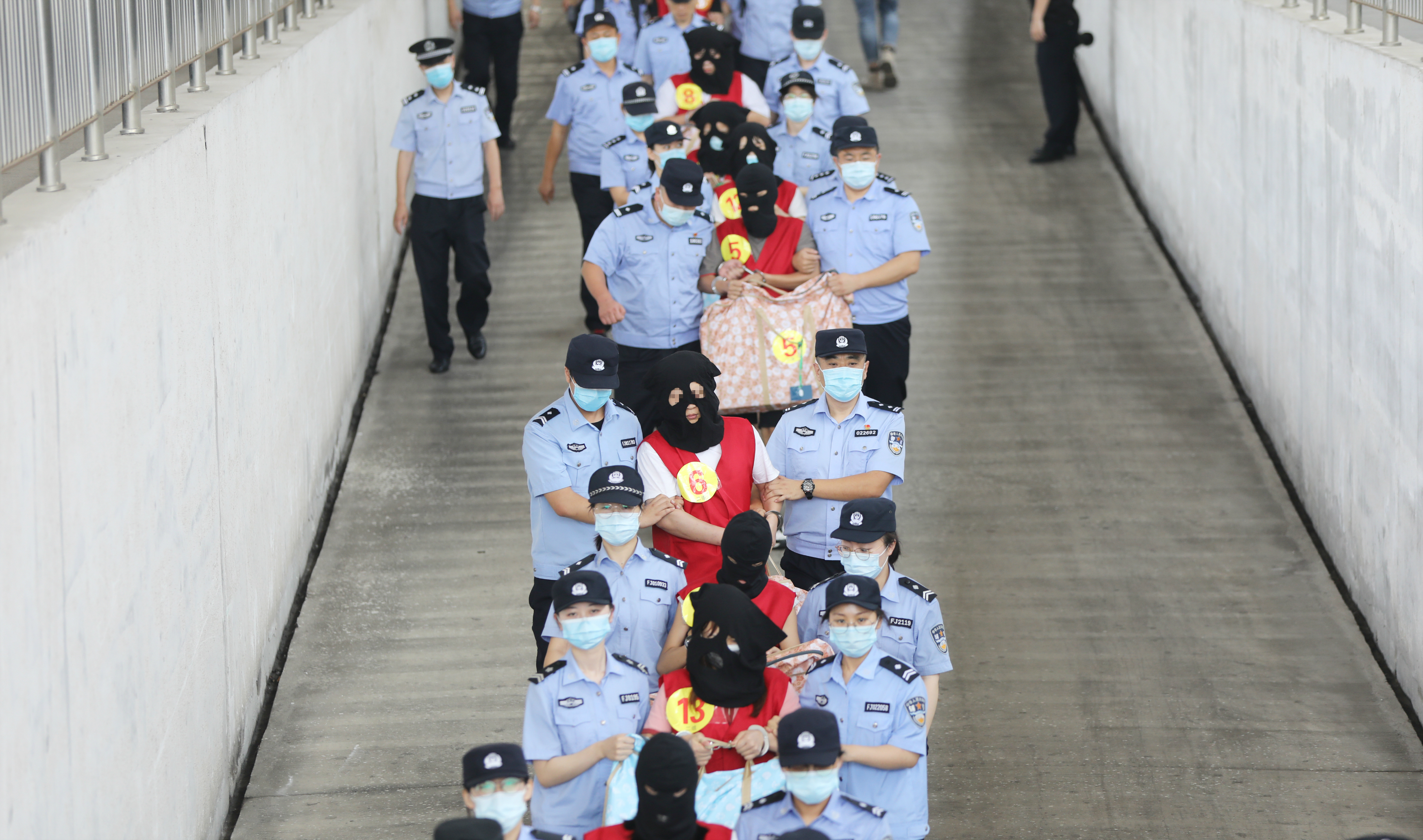 与"女主播"恋爱牵出大案 120余名涉案人员被押解回青岛