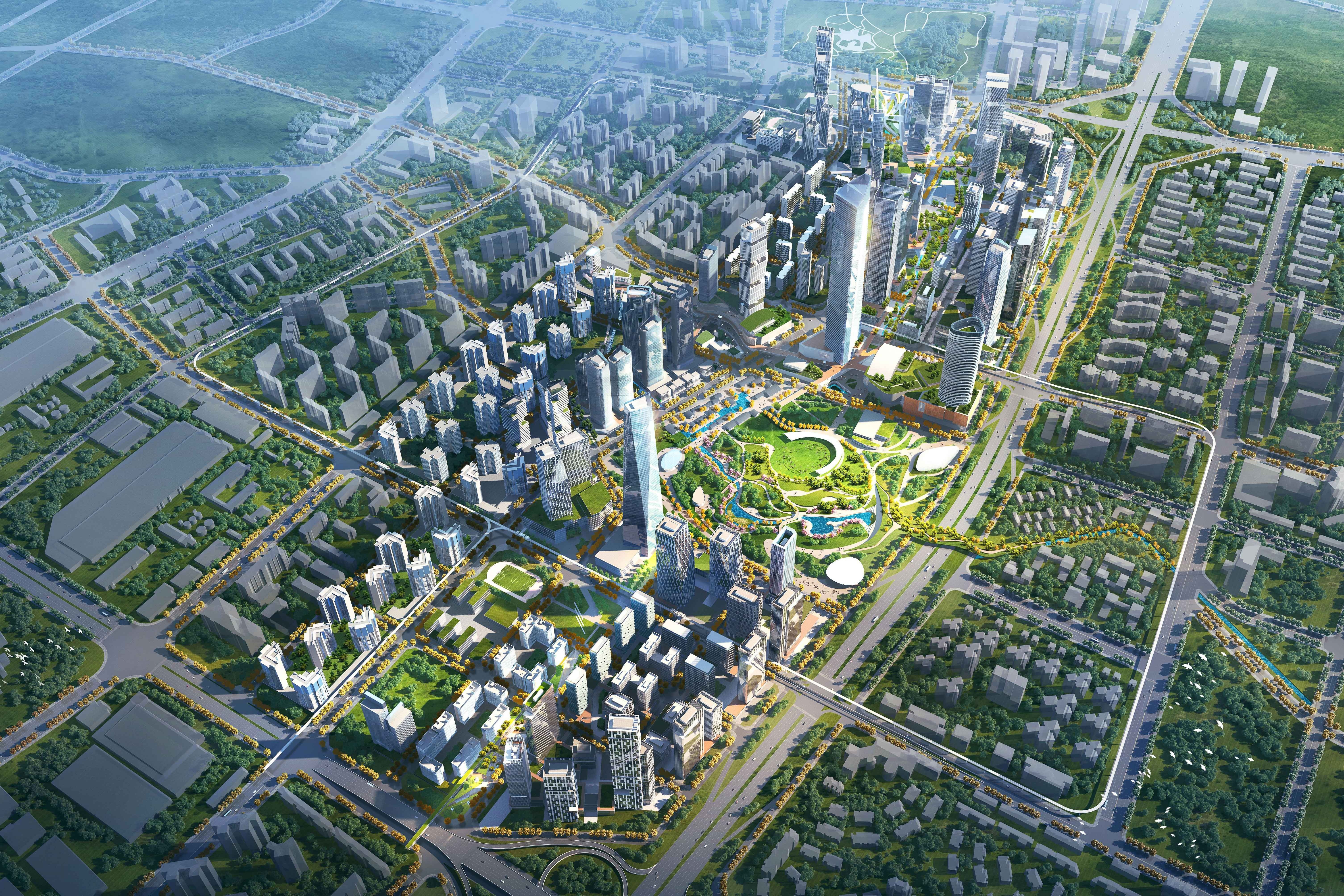 东莞CBD|CBD及绿轴设计方案展示
