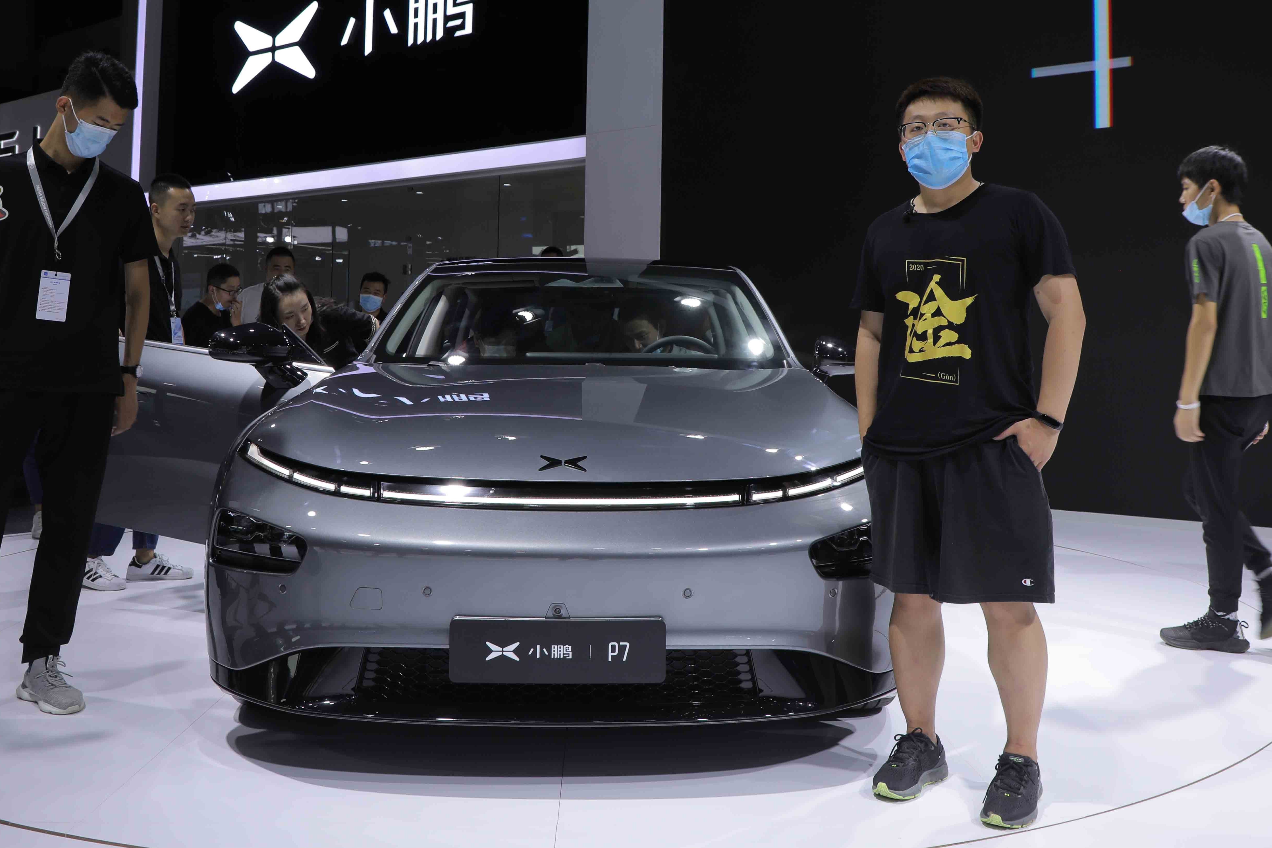 競品直指特斯拉model3,車展實拍小鵬p7