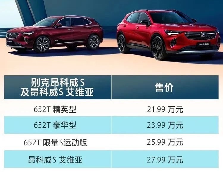 2199万2799万元全新别克昂科威s上市