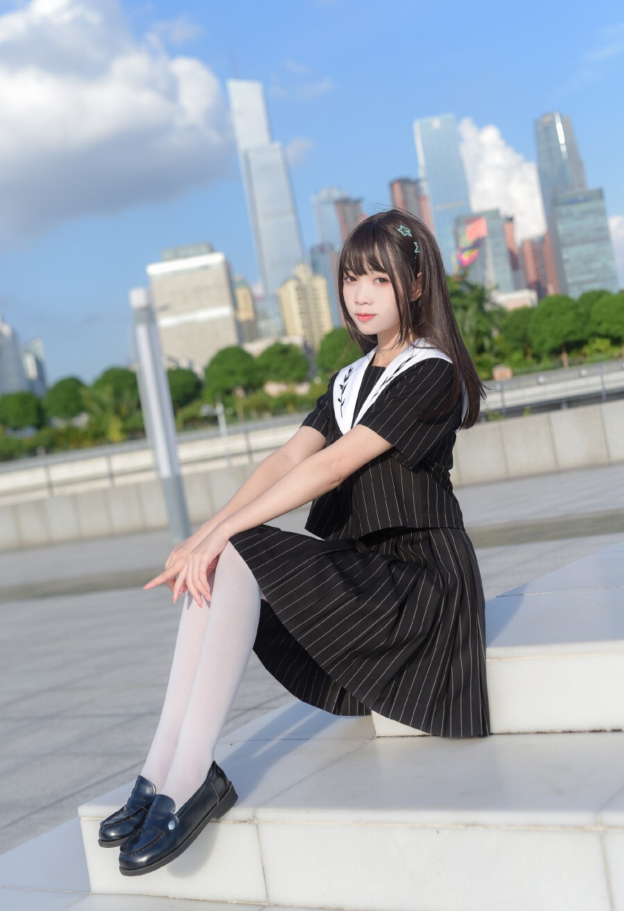 jk少女水手服时光机长裙