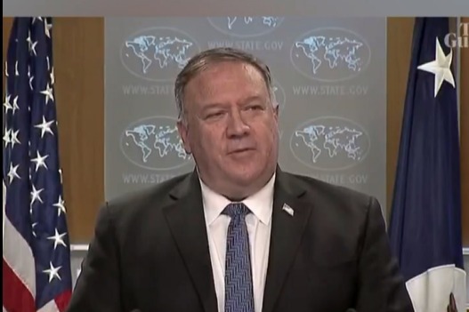 大型双标现场中国媒体申请采访蓬佩奥但被拒绝