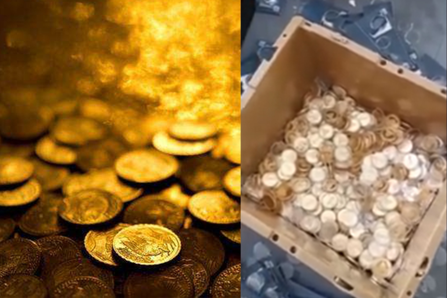 971枚金币广东小哥手提29公斤黄金兑现卖一箱金币赚200余万元