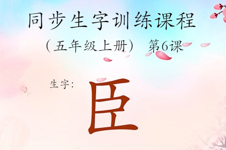100个容易写错笔顺的字第26期臣