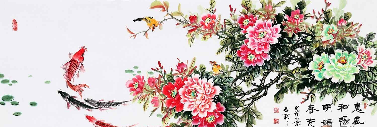 客厅墙挂什么画好石开的牡丹画真的很美