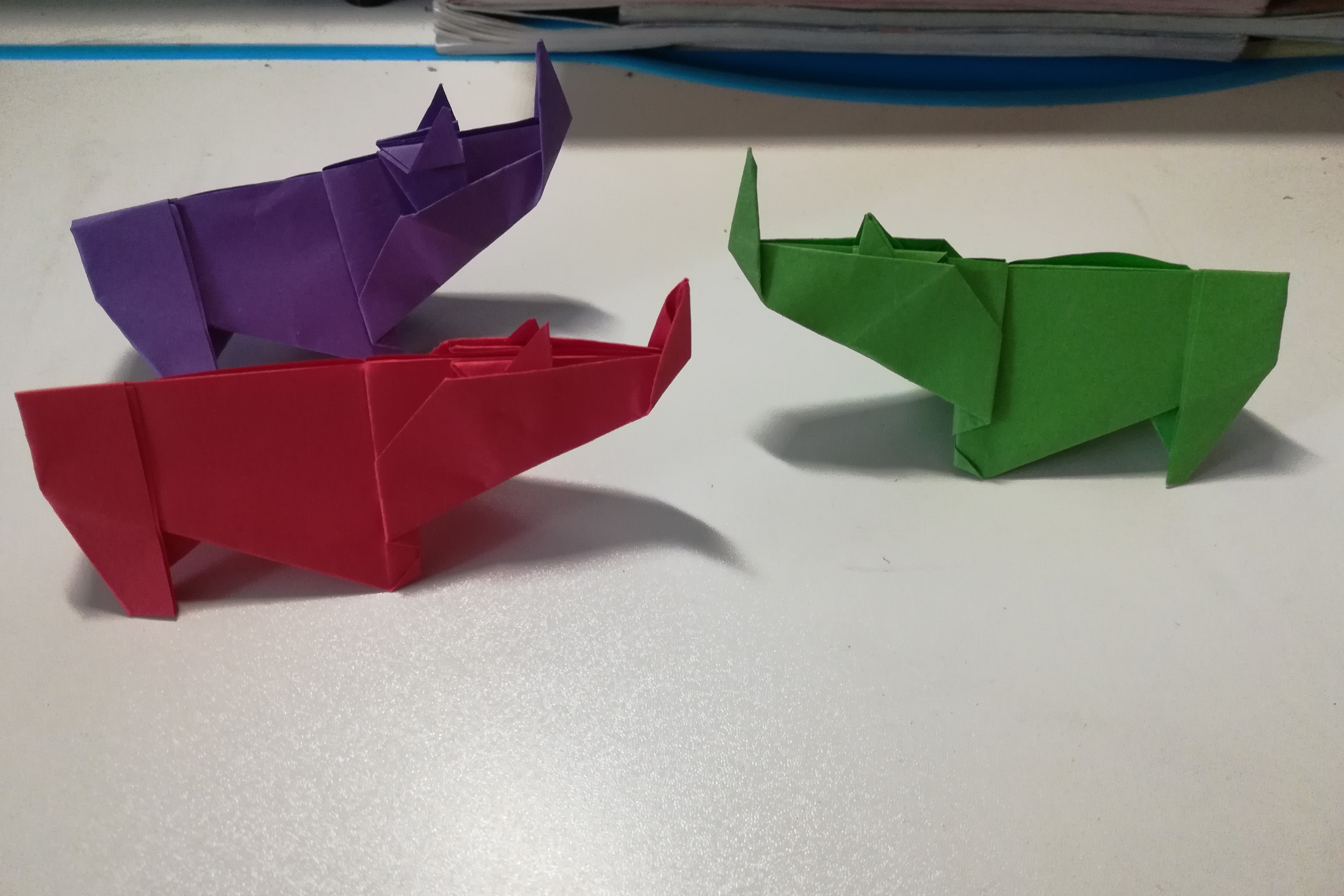 折纸教程动物篇犀牛