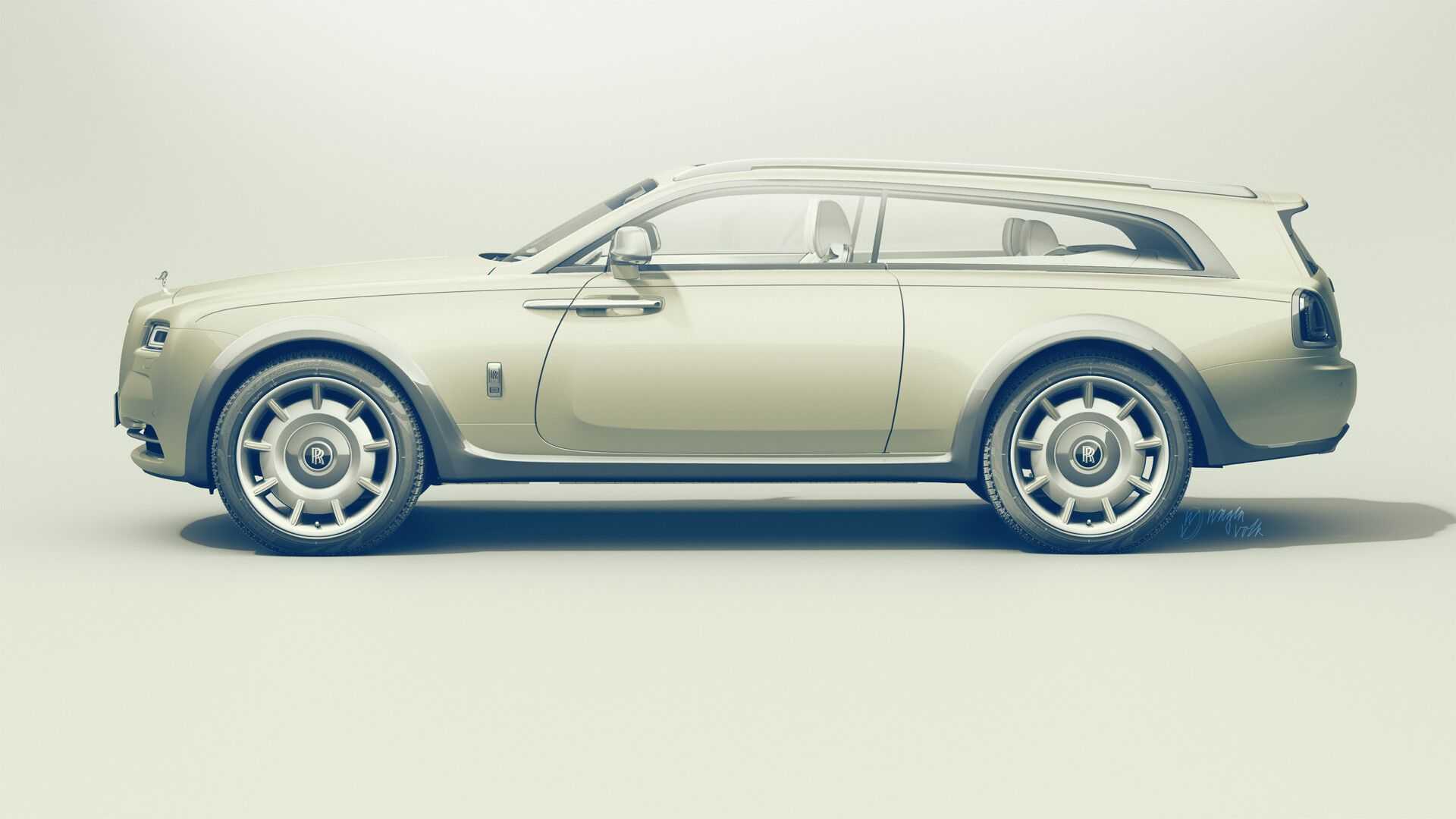 劳斯莱斯全新的猎装车渲染图曝光设计灵感来自库里南