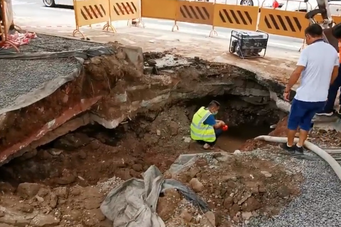 珠江隧道透水事故图片