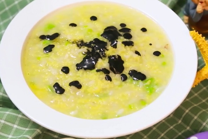 初哆咪：银鳕鱼干贝粥