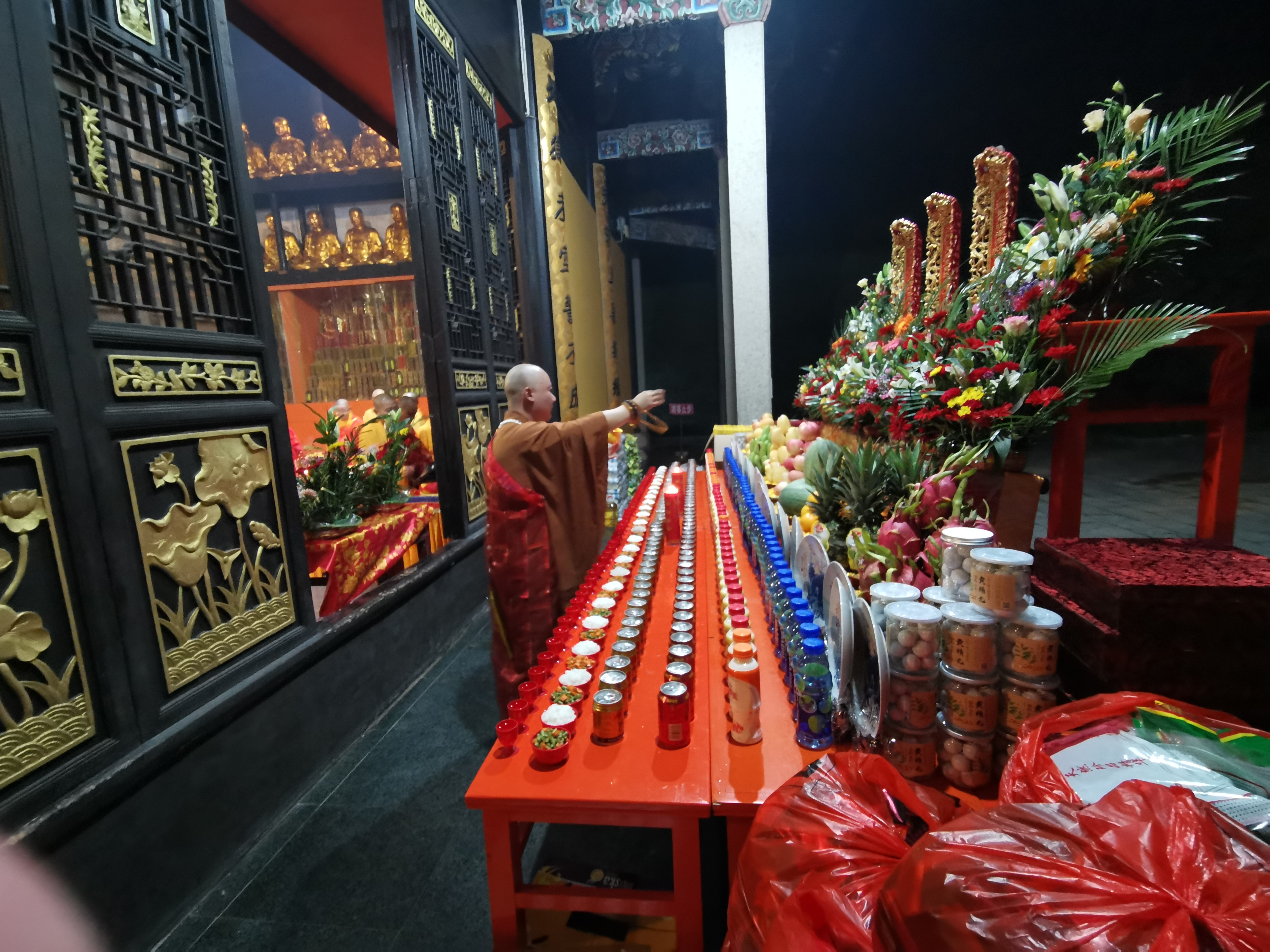 普救禅寺深圳赵财强一行启建九华山旃檀禅林庚子祈福超度法会
