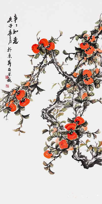 一进门看见什么画最好这一组花鸟画寓意很吉祥