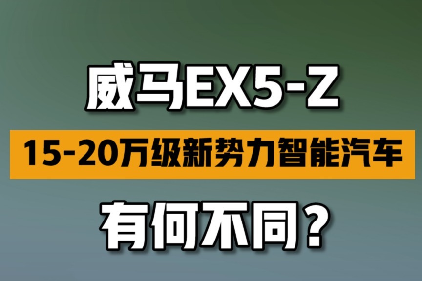 15-20万级新势力智能汽车威马EX5-Z有何不同？