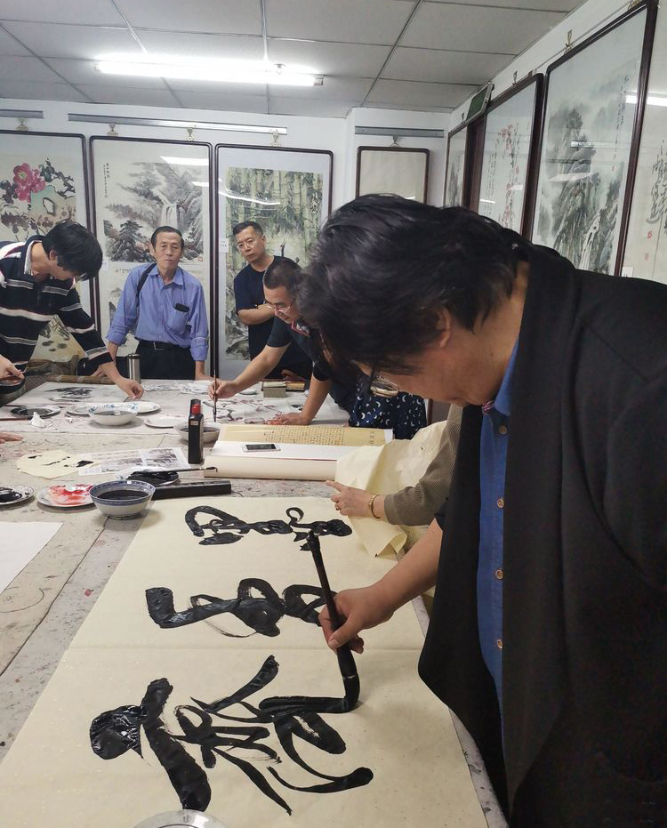 书法家孟昭良先生现场挥毫