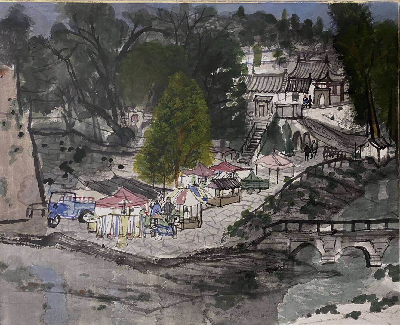 陕西国画院"传承红色基因,喜迎建党百年"采风写生作品欣赏!