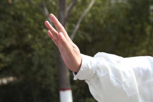 四指自然并拢握紧,指尖一齐向掌心卷曲,大拇指贴于食指和中指节上.