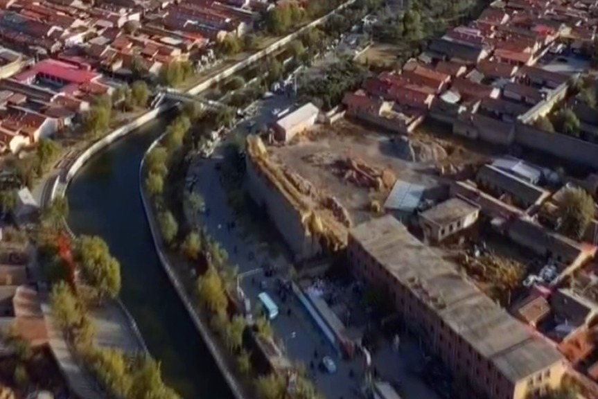 航拍，河北张家口，蔚县蔚州古城