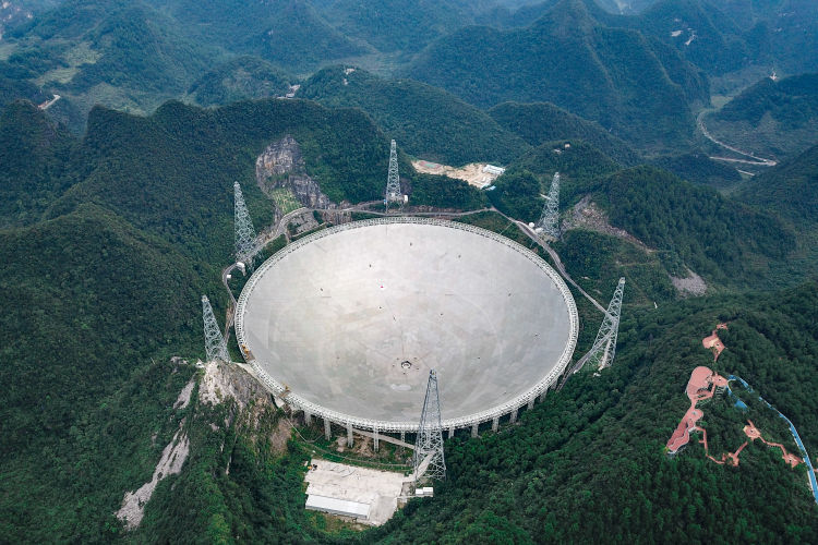 世界最大单口径射电望远镜中国天眼