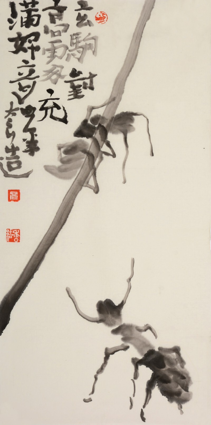 文人画家霍香结笔下的蚂蚁火了