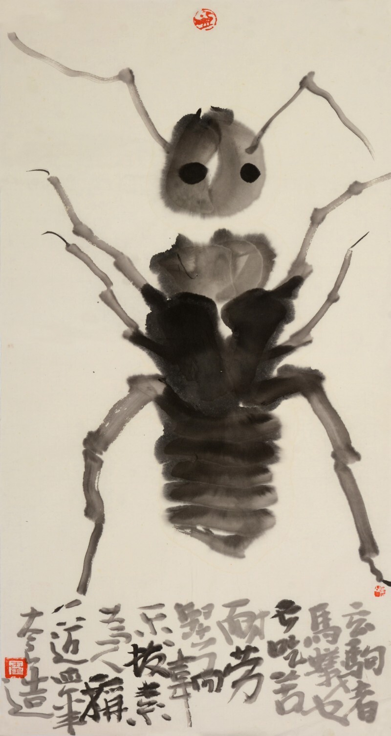 文人画家霍香结笔下的蚂蚁火了