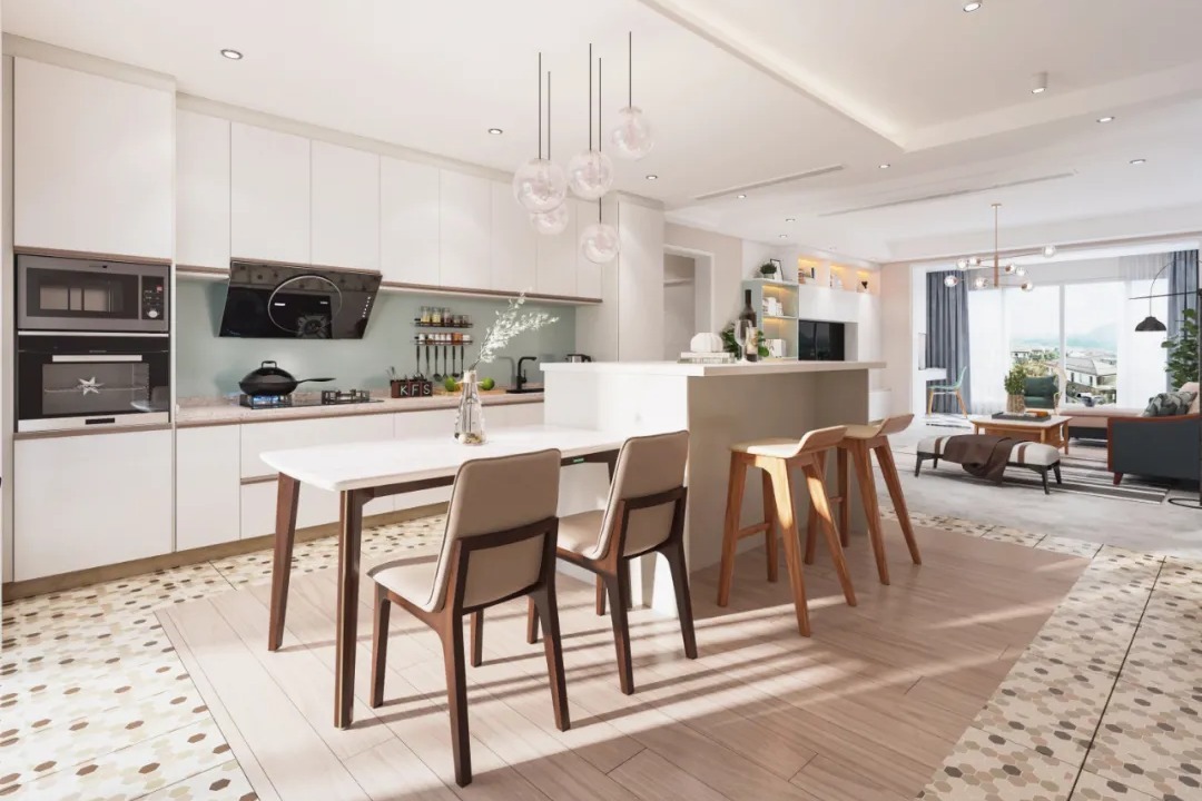 90后钟爱的开放式厨房餐厨一体功能全颜值更高