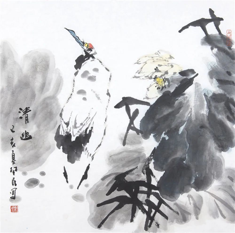 墨彩凝晖 黄鹤随着墨彩飞,赏黄鹤楼里画鹤人余楚民中国画作品展