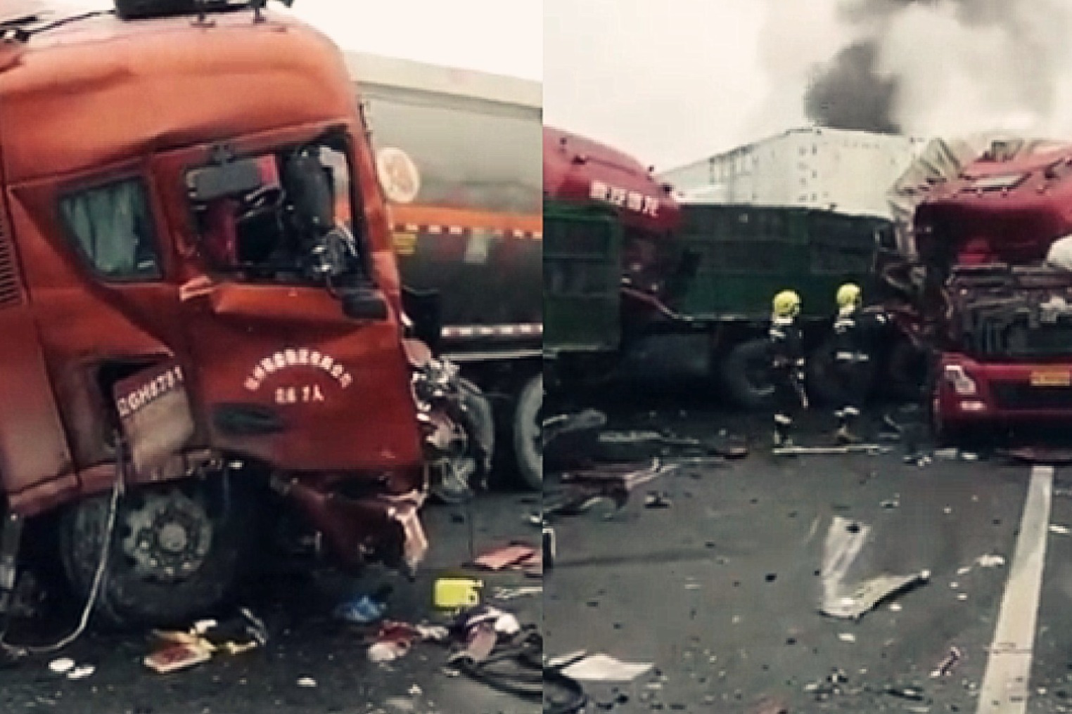 满载30多吨纸皮货车高速上起火，常德三地消防力量从不同方向赶往处置-新闻内容-湖南省消防救援总队