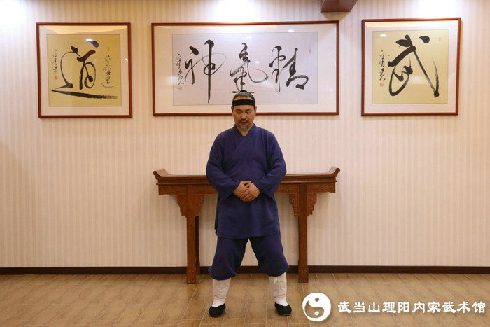 武当玄武派田理阳道长演示内家十三桩站桩功