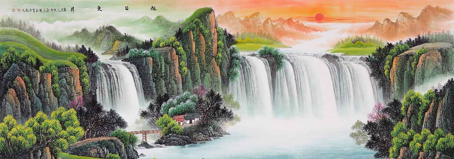 客厅背景墙风水画,挂一幅山水画好吗?